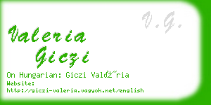 valeria giczi business card